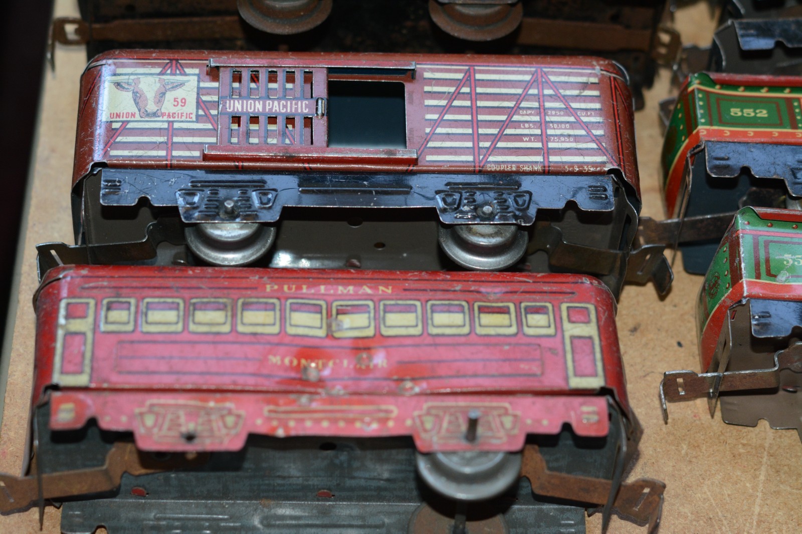 Railroad Model Trains. Lot of Vintage Pre-war Train Equipment
