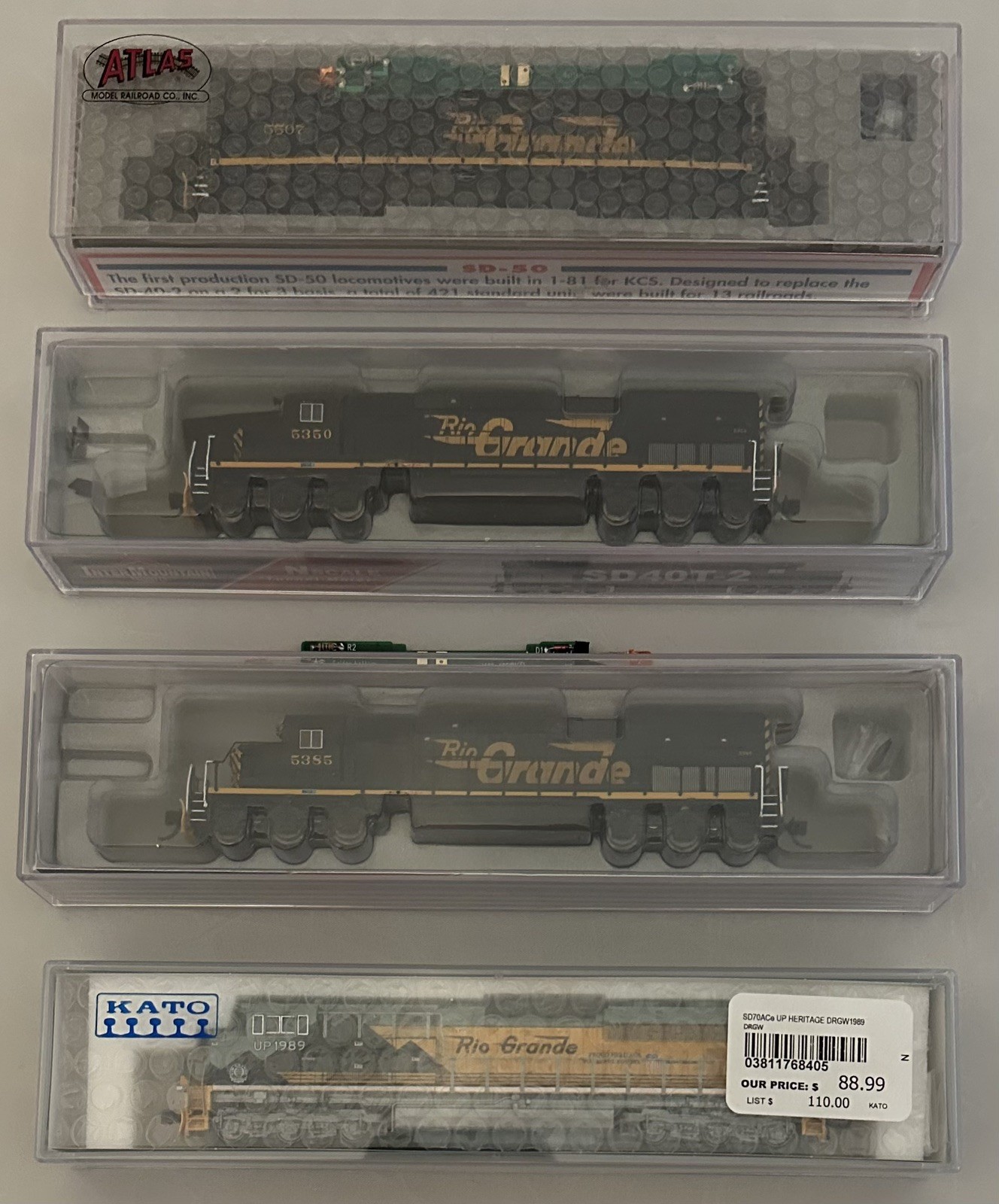 Huge N Scale Lot | D&RGW | 52 Freight Cars + 4 Locomotives | Rio Grande