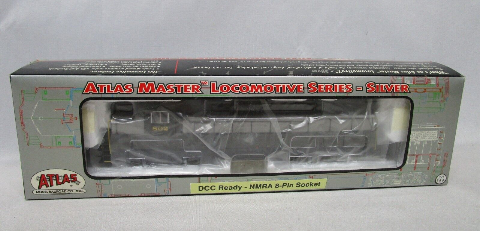 Atlas HO Scale Reading Train Master Ph 1b Diesel Locomotive #806 NOS DCC Ready