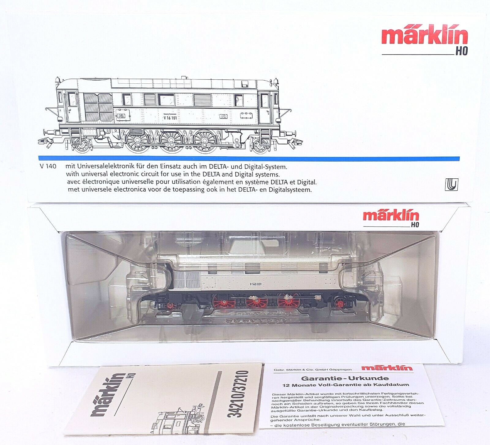Marklin HO 1:87 AC Deutsche Bundesbahn DB V-140 “Press” DIESEL LOCOMOTIVE MIB`10