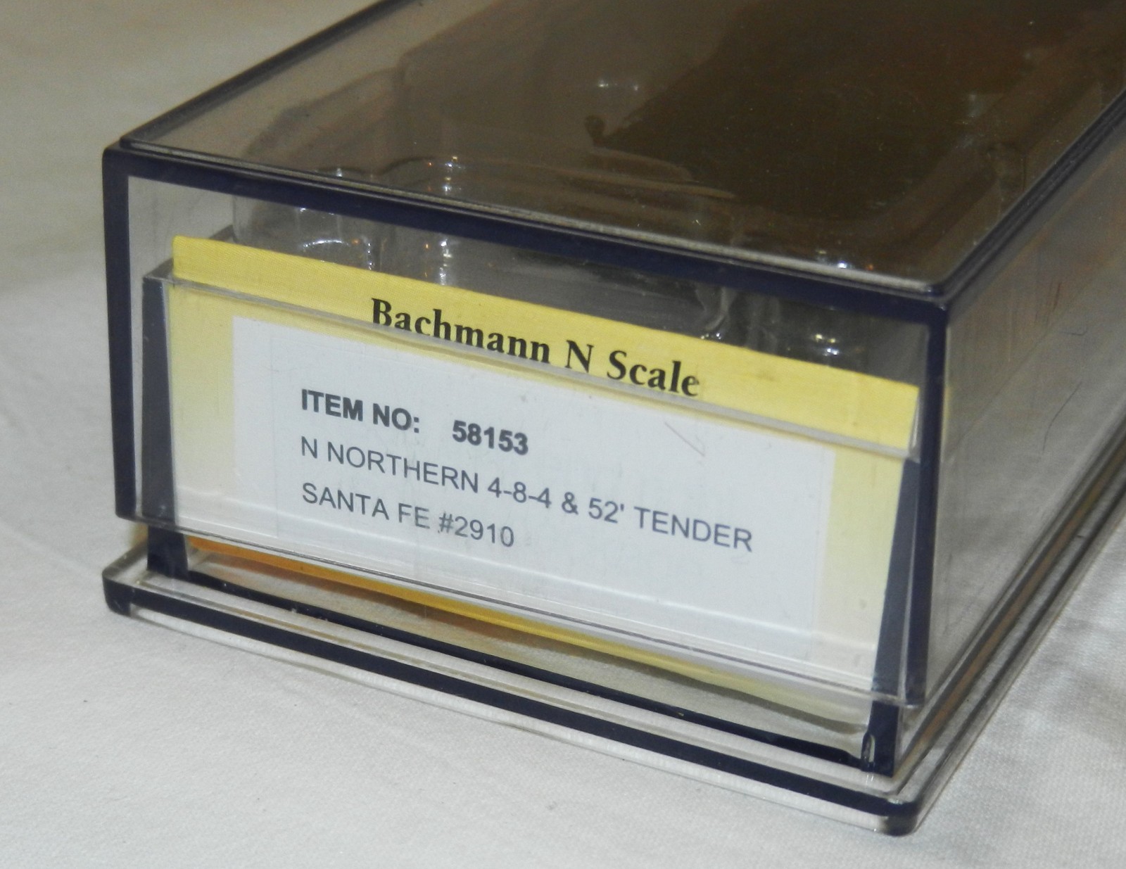 N Bachmann #58153 Santa Fe 4-8-4 Steam Locomotive #3780 w/ Tender LNIB see video