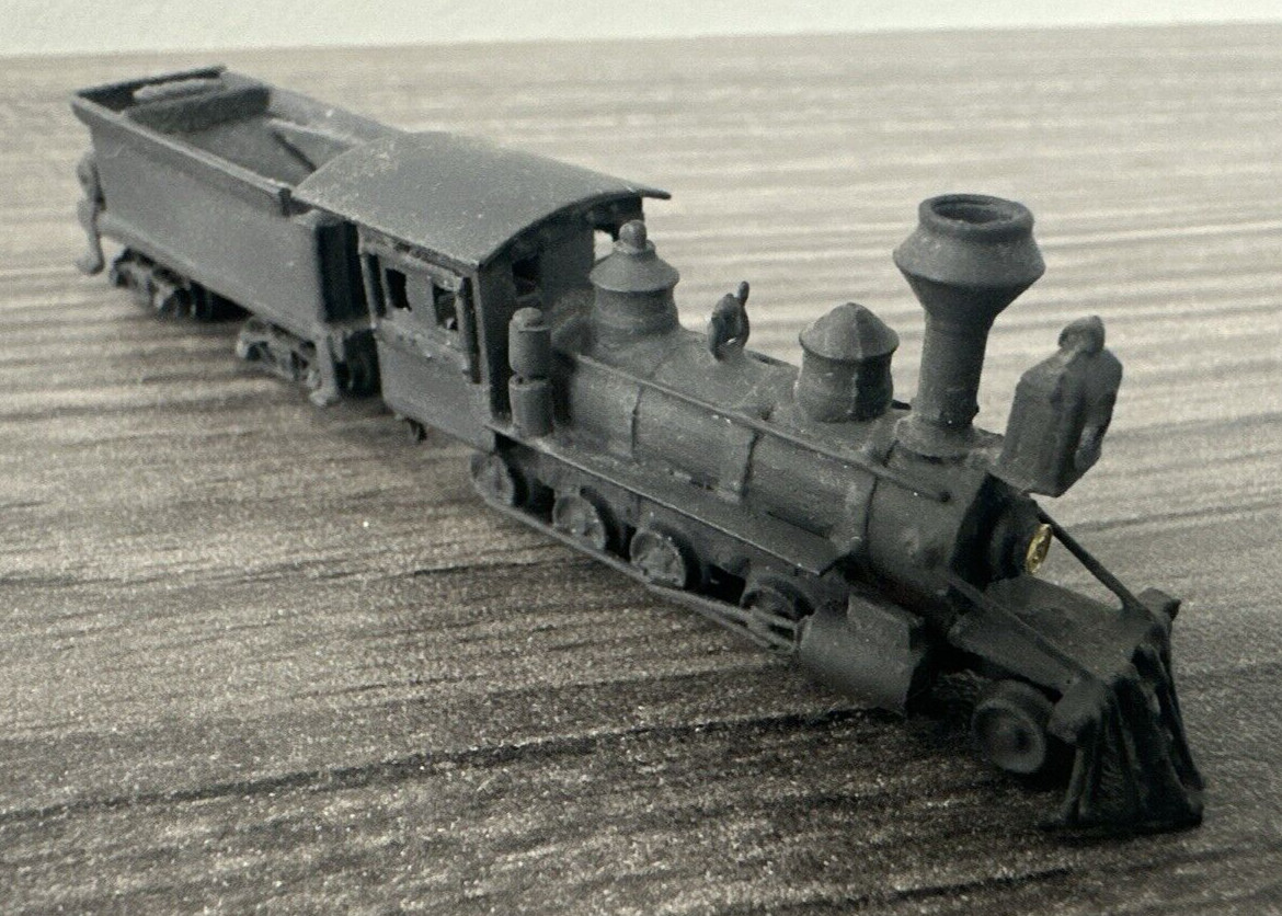 Nn3 or Z Scale Resin 2-8-0 Steam Locomotive w/Tender – Static Model Only No Box