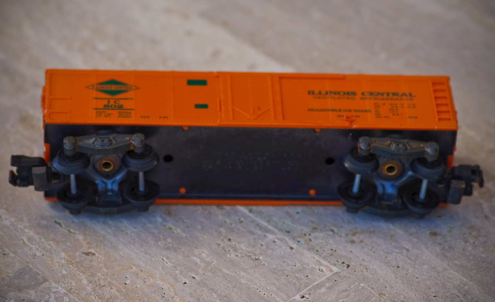 GILBERT American Flyer Illinois Central Reefer 802 S Gauge Made in USA 1956