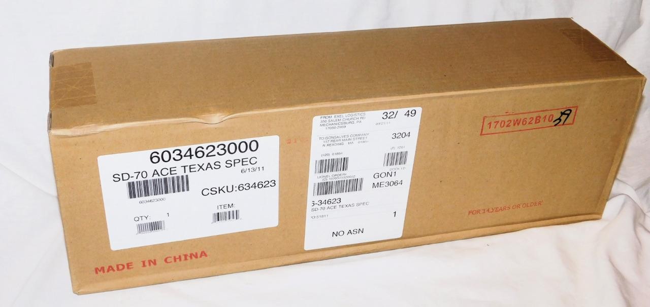 Lionel 6-34623 TEXAS SPECIAL LEGACY SD70 ACe #6340 Diesel C-10 sealed in shipper