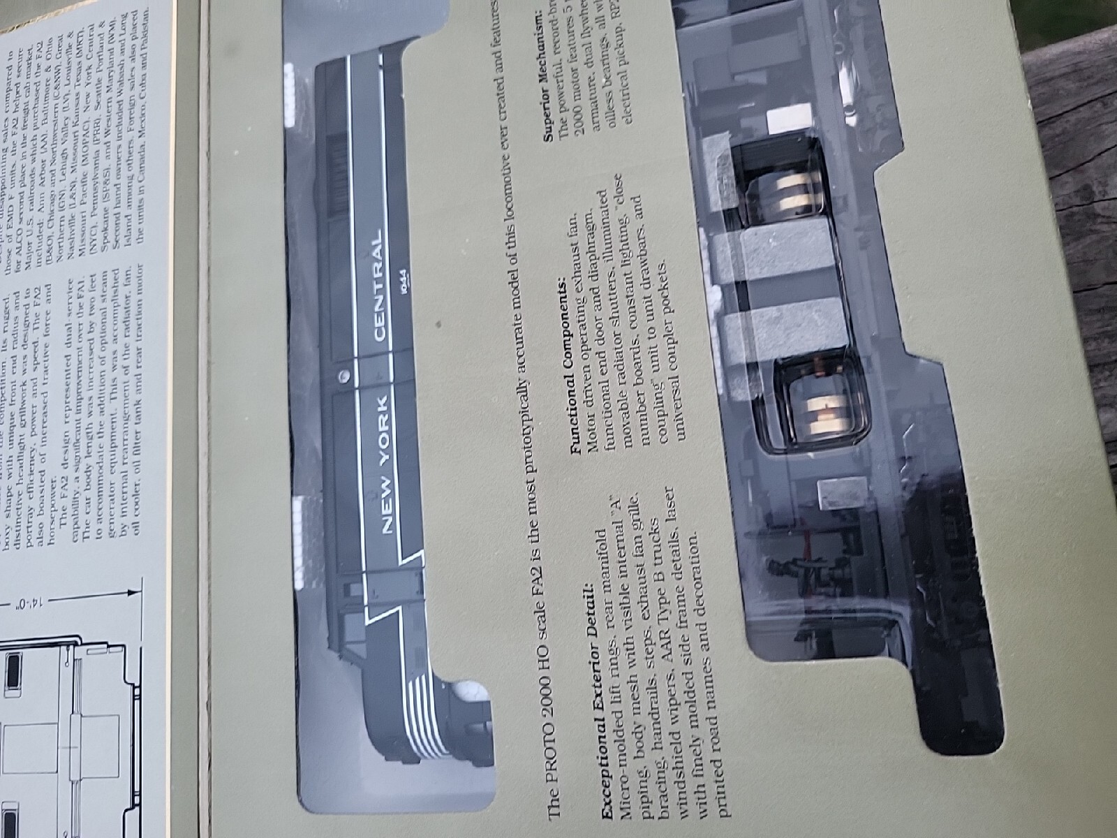 L.L./P2K #8362 New York Central Alco FA2 Diesel Loco #1044 H.O.1:87