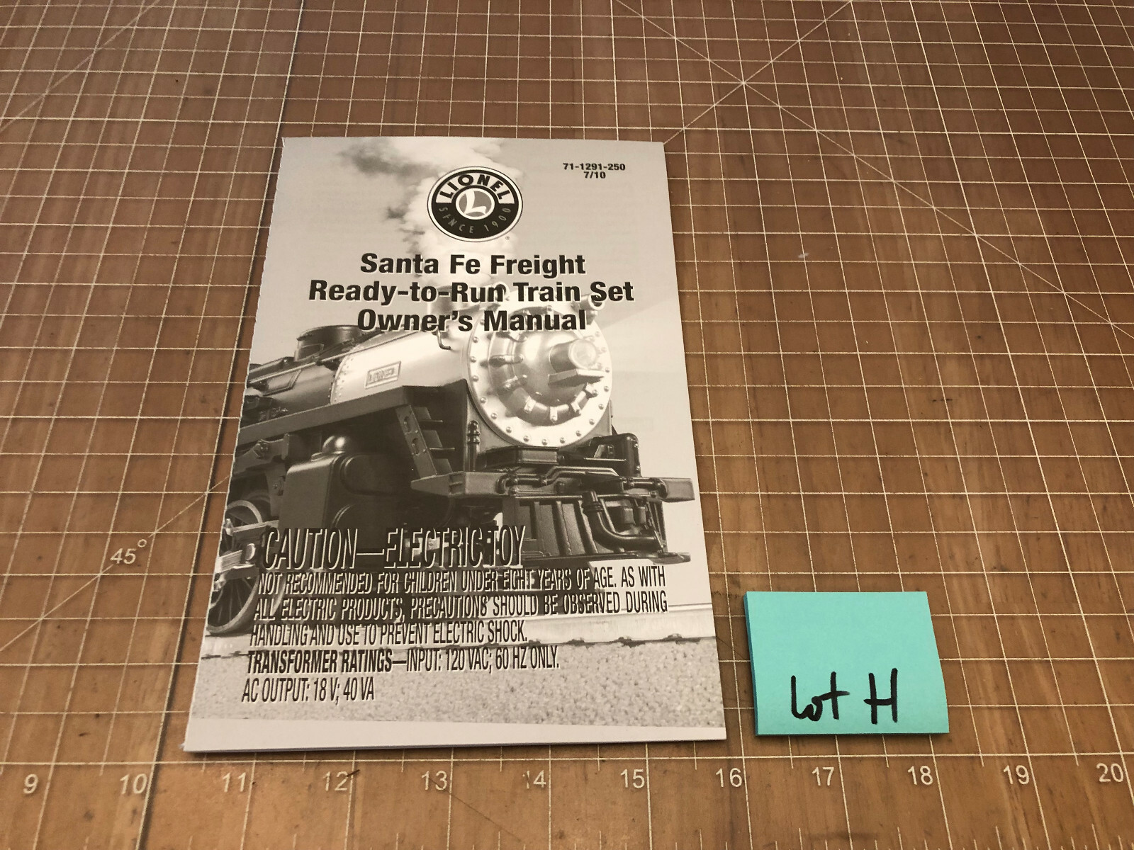 Lionel 7-11291 Train Set INSTRUCTION for Locomotive PowerMax Transformer Lot H