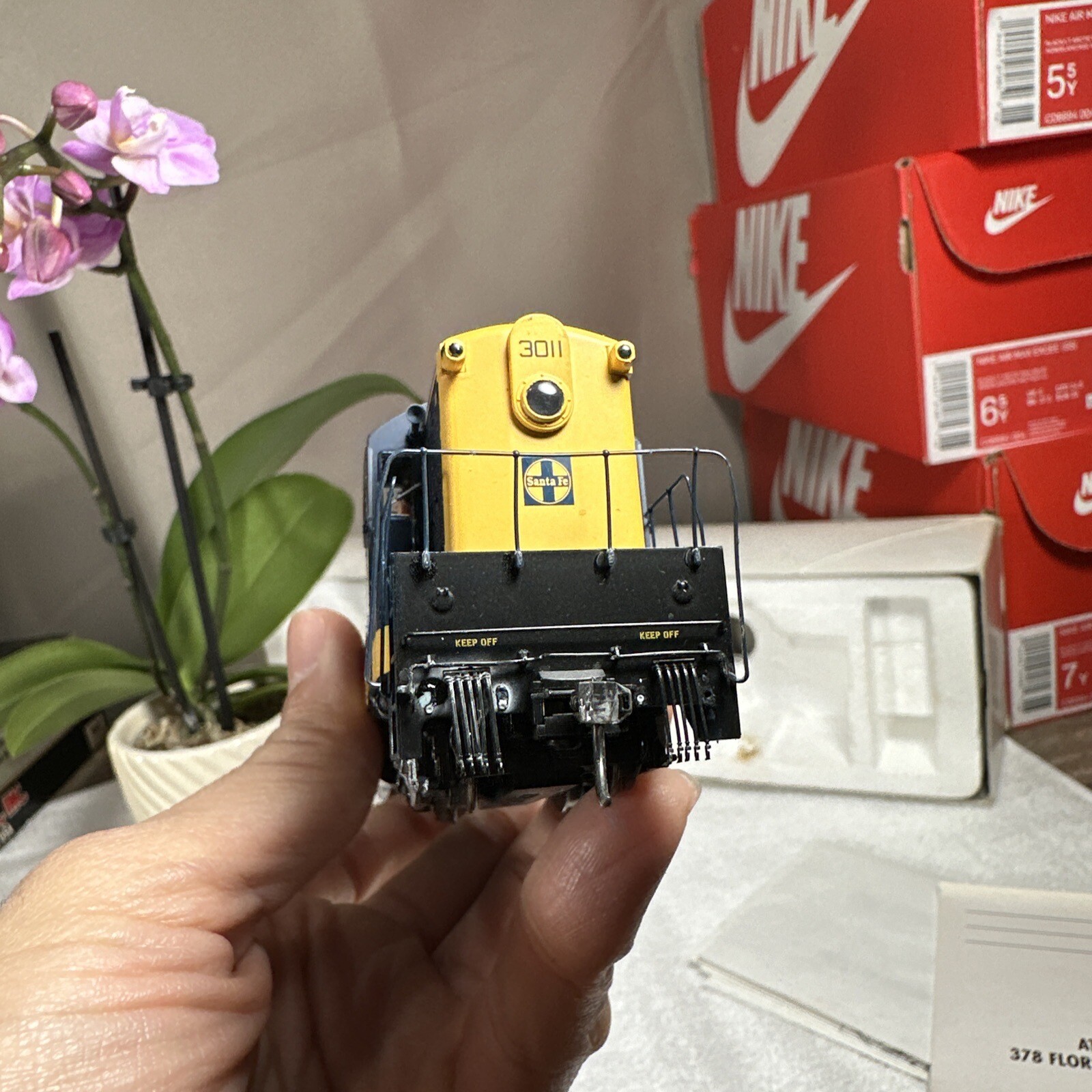 ATLAS MASTER HO SCALE 9555 H16-44 SANTA FE Locomotive #3011 RARE +Box+Manual