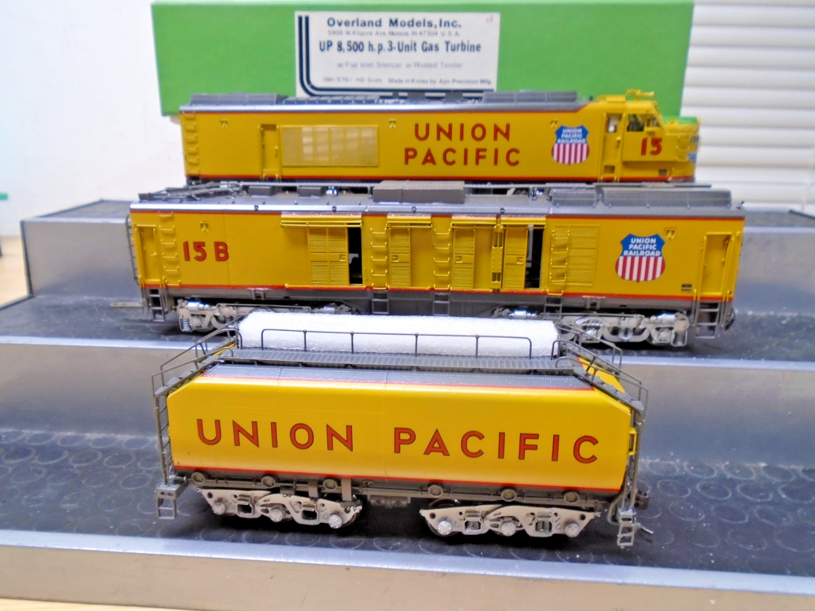 Overland BRASS HO 5761 Union Pacific Gas Turbine Loco 3 Piece Set Runs MIB