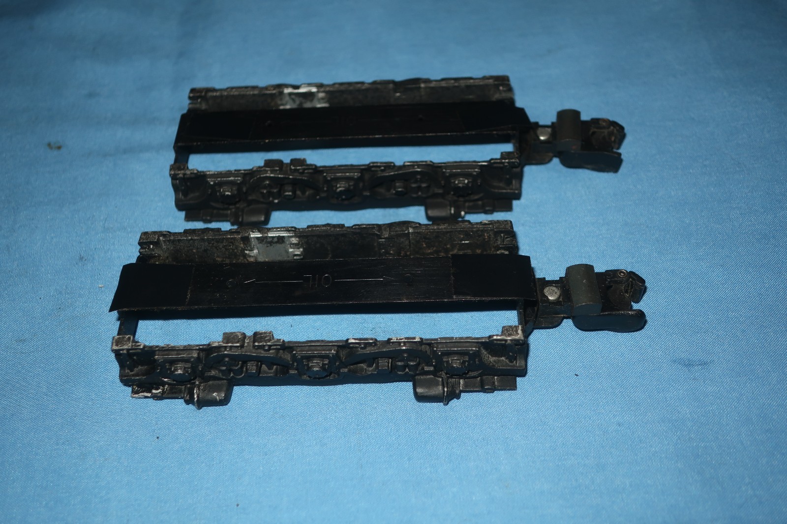 2 American Flyer Diesel Alco Rear Side Frames w/Knuckle Couplers.