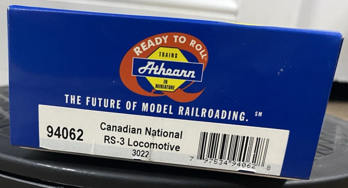Athearn 94062 Ho Canadian National RS3 Locomotive 3022 DCC Quick Plug Equipped