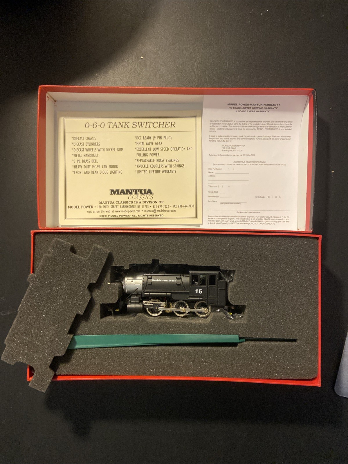 Mantua Classics 0-6-0 Union Pacific Tank Switcher #92 With Box/paperwork