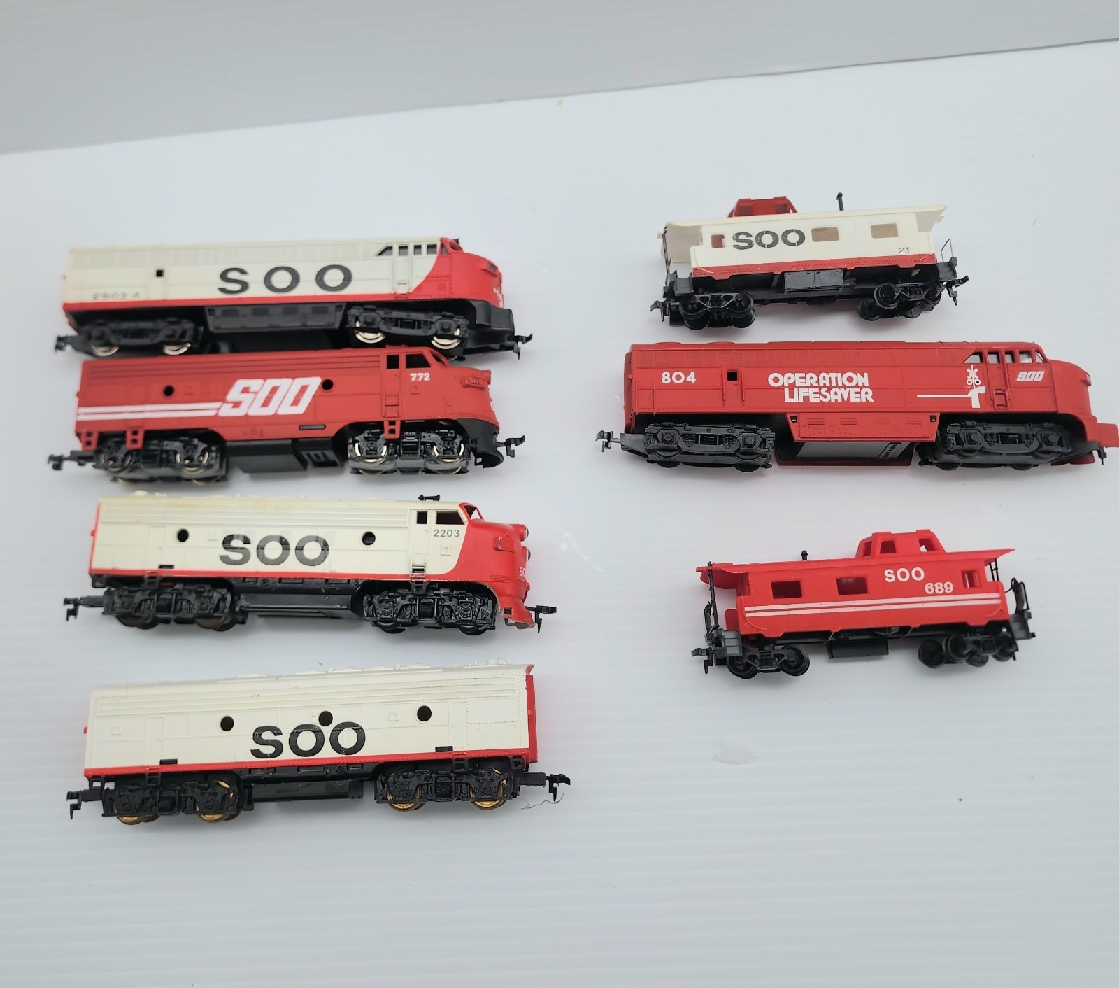 HO SOO Train Lot Life Like Bachmann Mehano Engine Locomotive Freight