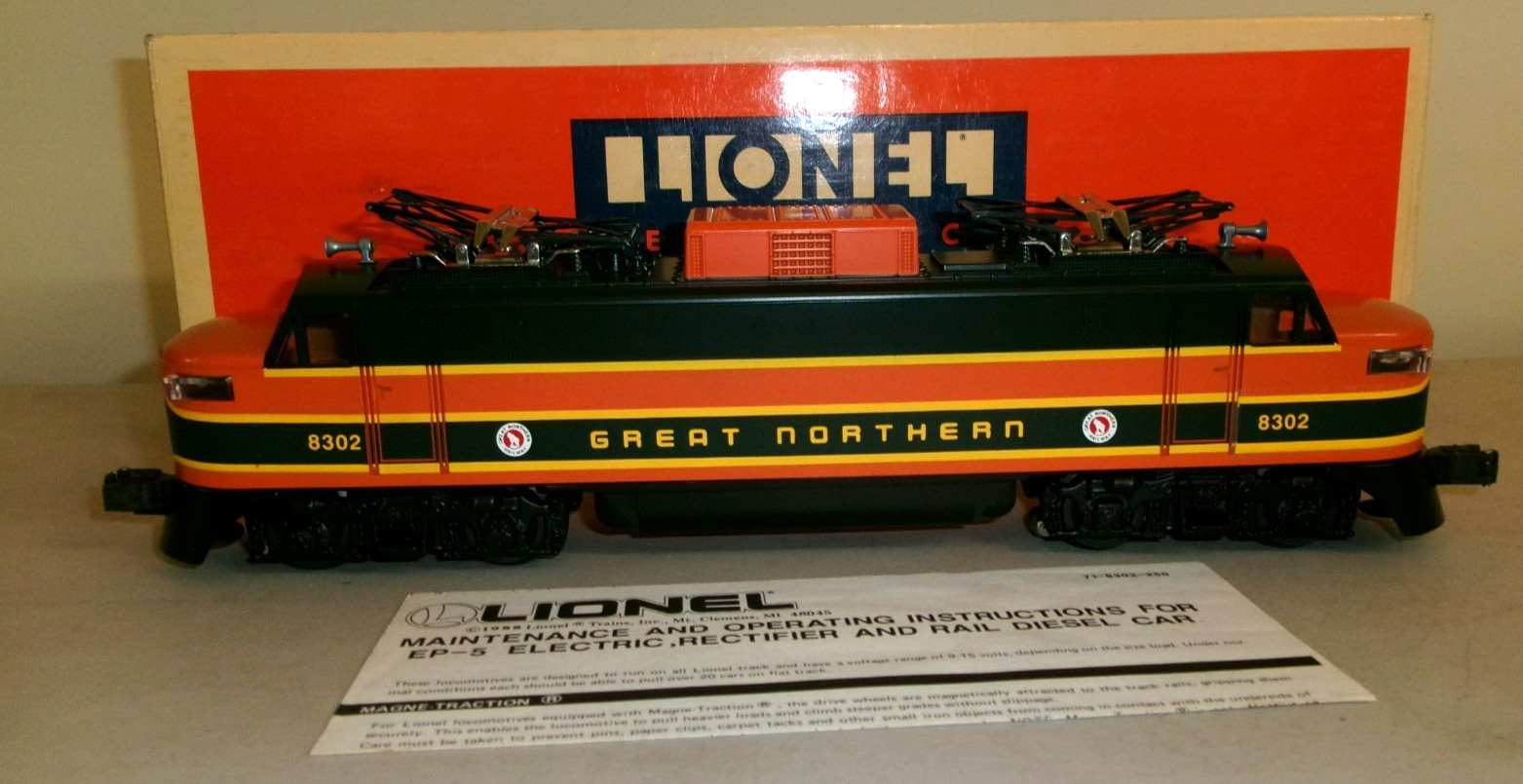 Lionel Trains Great Northern Electric Engine Cab #8302 Item #6-18302 Boxed