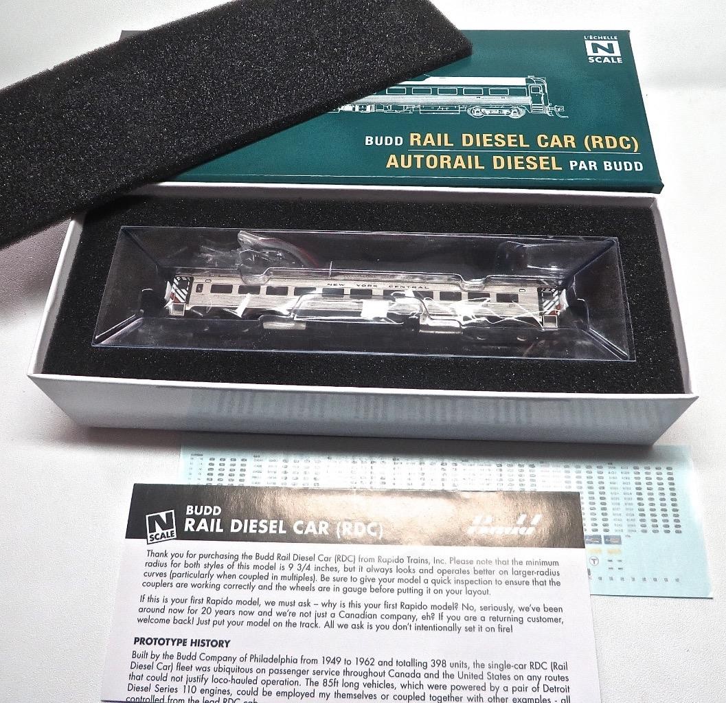 Rapido N 516010 New York Central NYC Budd RDC-1 Rail Diesel Car Locomotive NEW