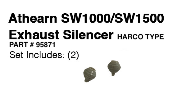 Athearn HO SW1500, SW1000 Part # 95871 Exhaust Silencer Harco-Type NEW