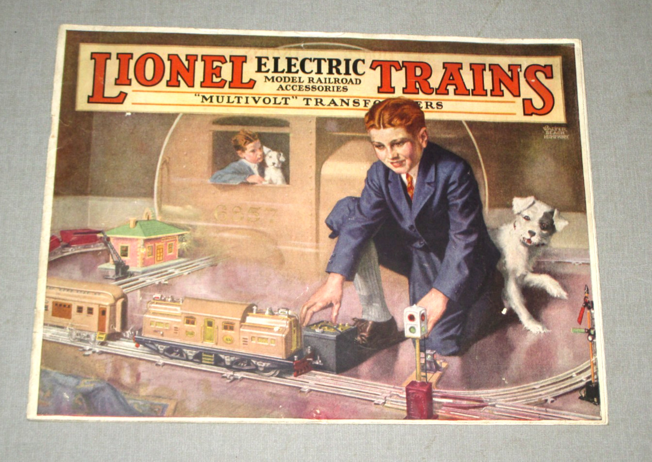 1925 LIONEL TRAIN DEALER SALES COLOR CATALOG- BROCHURE -ORG- STANDARD & O-GAUGE