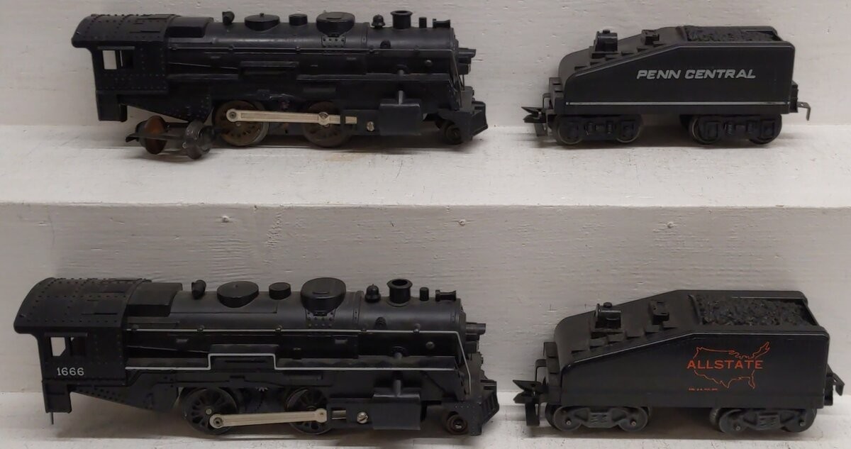 Marx & Others Vintage S Gauge Assorted Steam Locomotives & Tenders: 1666 [4]