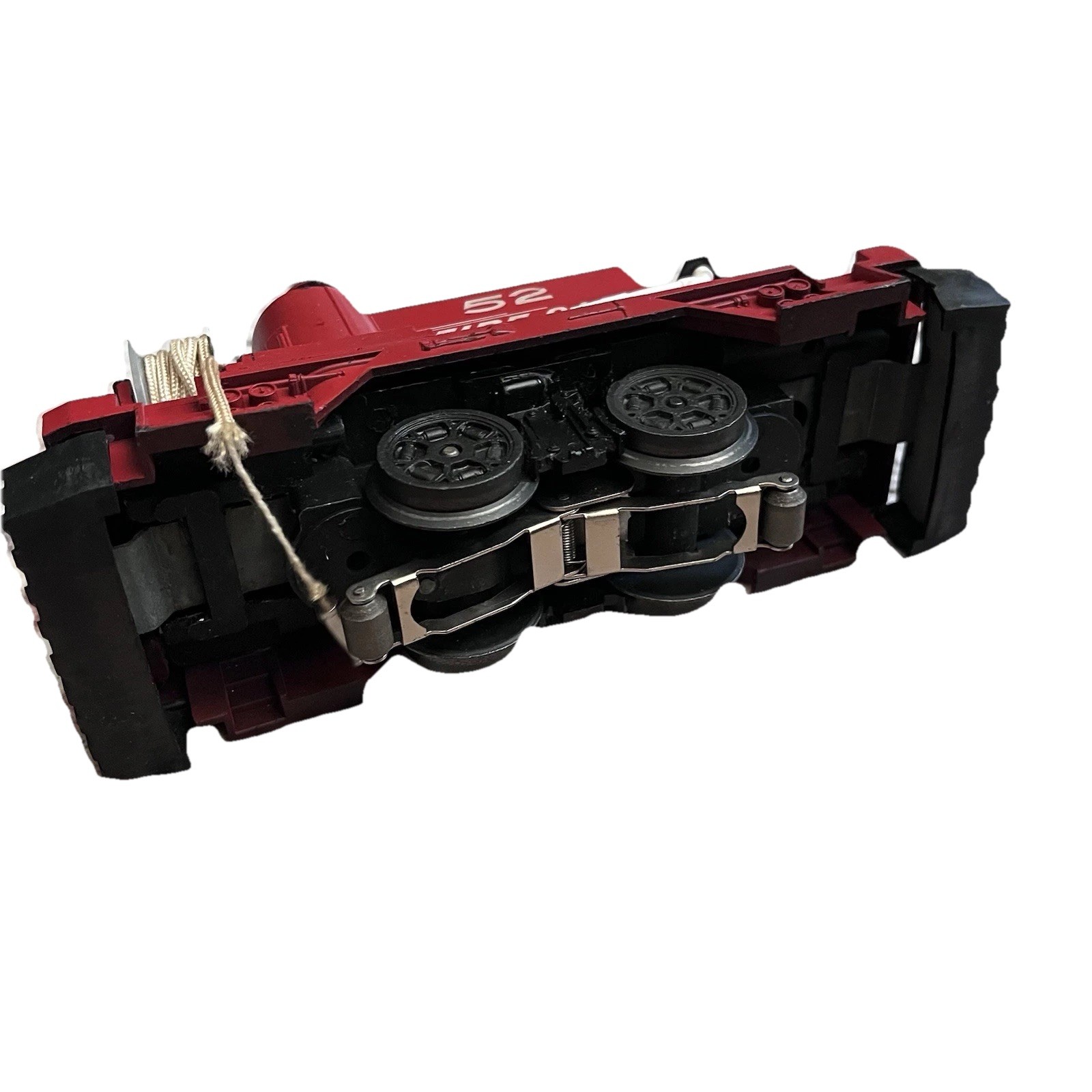 Lionel 52 Fire Car Diecast 1958 Train Diesel Locomotive Postwar Red Jewel Light
