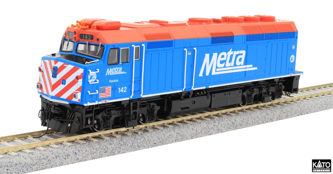 Kato HO Scale ~ EMD F40PH Commuter ~ Chicago Metra #142 ~ DCC Silent ~37-6574DCC