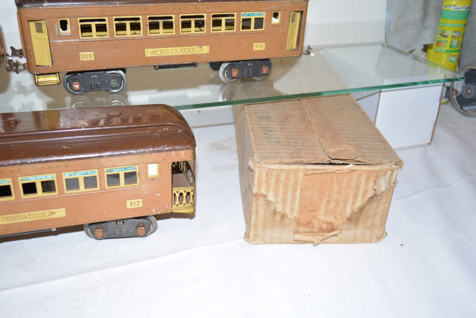 Lionel Prewar Standard Gauge, 309, 310, 312 Baby State Set Cars, Boxes, BCH