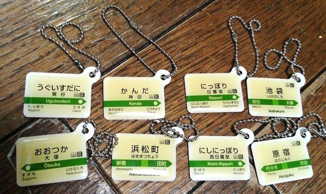 JR Station Name Sign Keychain, JR East Commercialized Licensed, Rare