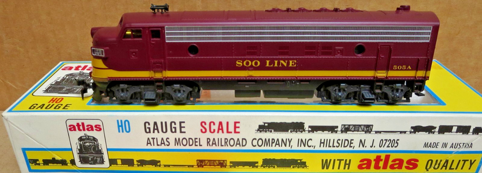 Atlas Austria 8329 FP-7A Soo Line 505A VG HO