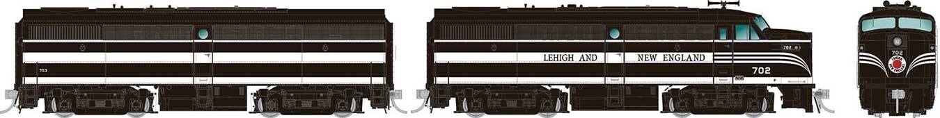 Rapido 37024 HO Alco FA1-FB1 Set – Standard DC Lehigh & New England 707, 751