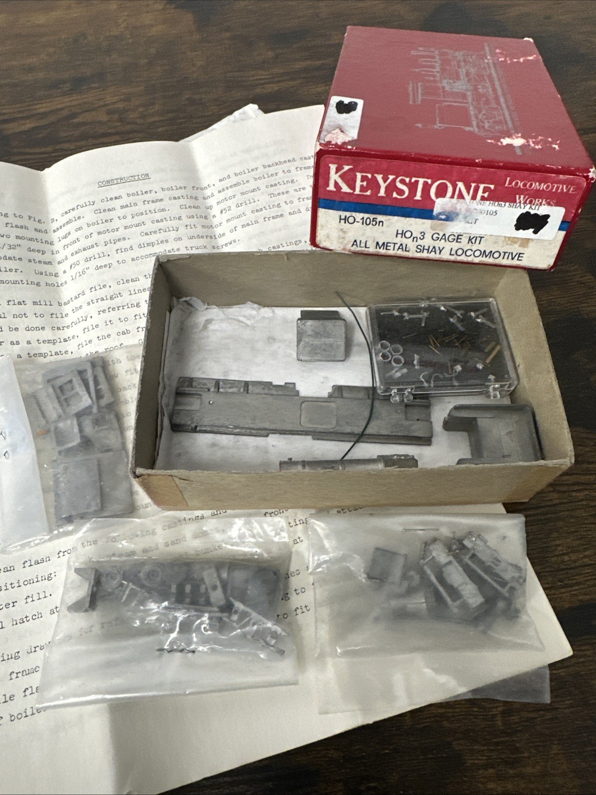 Keystone Locomotive Works HOn3 Kit #HO-105n All Metal Shay Kit (Unmotored) NIB
