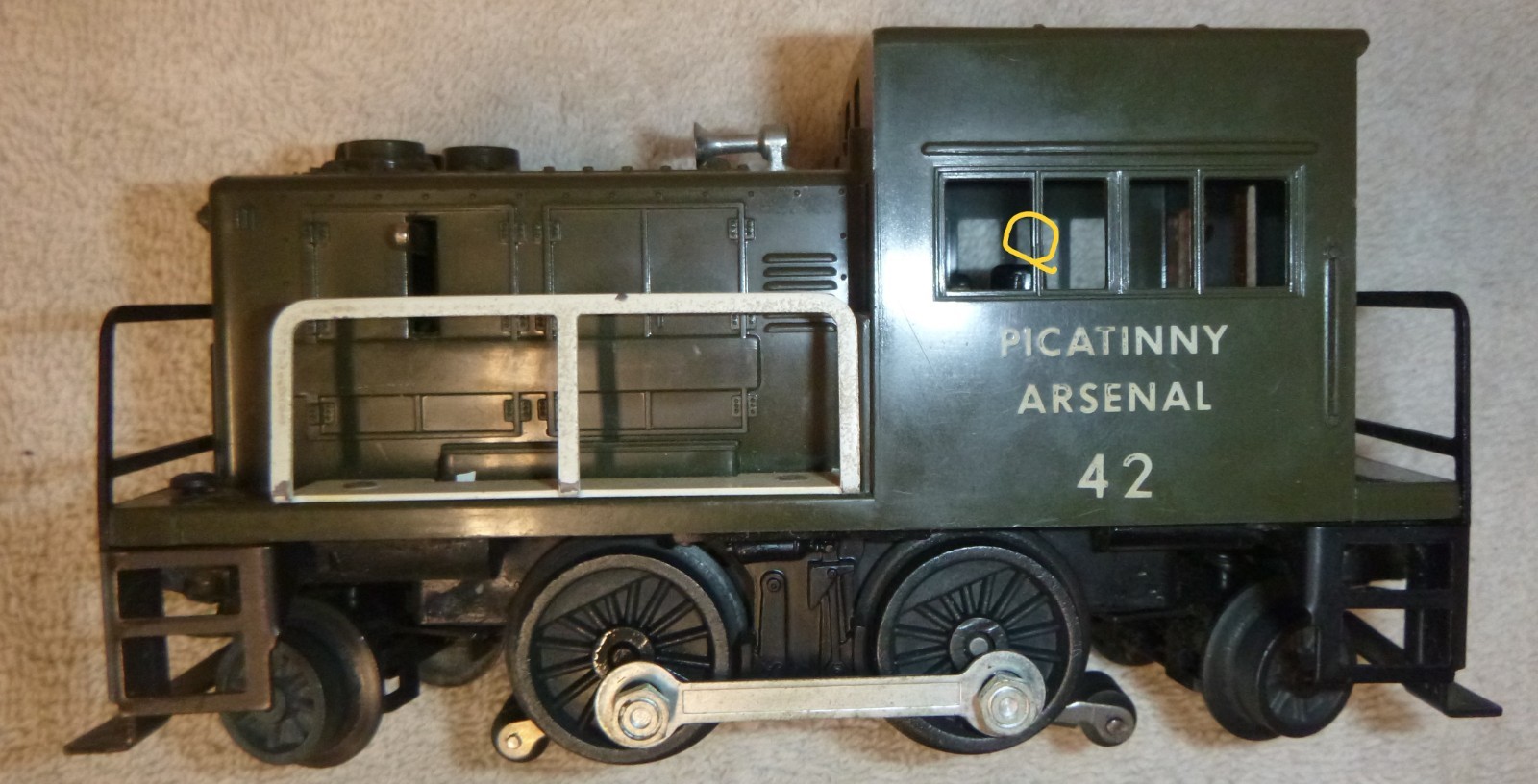 Lionel 42 Picatinny Arsenal switcher – OB and instructions