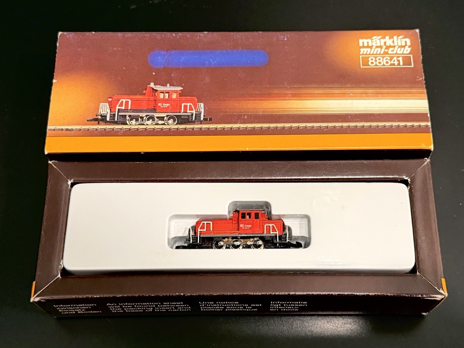 Marklin 88641 Z Scale DB Cargo Class 361 Diesel Switcher Loco 5-Pole Excellent